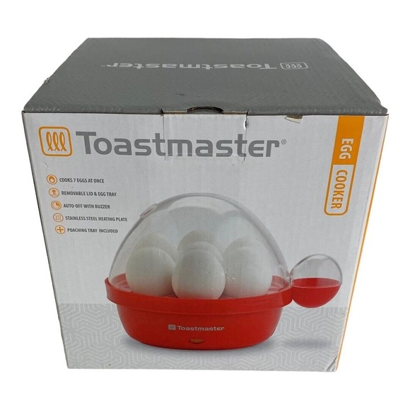 Toastmaster Egg Cooker + Poaching Tray Cooks 7 Eggs 3 Doneness Levels Auto Off - Picture 3 of 4